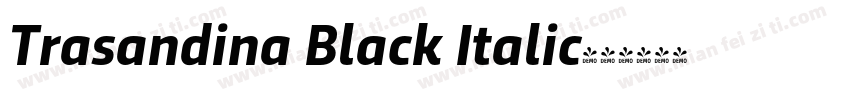 Trasandina Black Italic字体转换